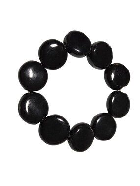 Elegant Black Beaded Stretch Bracelet Fashion Jewelry Classic Minimalist